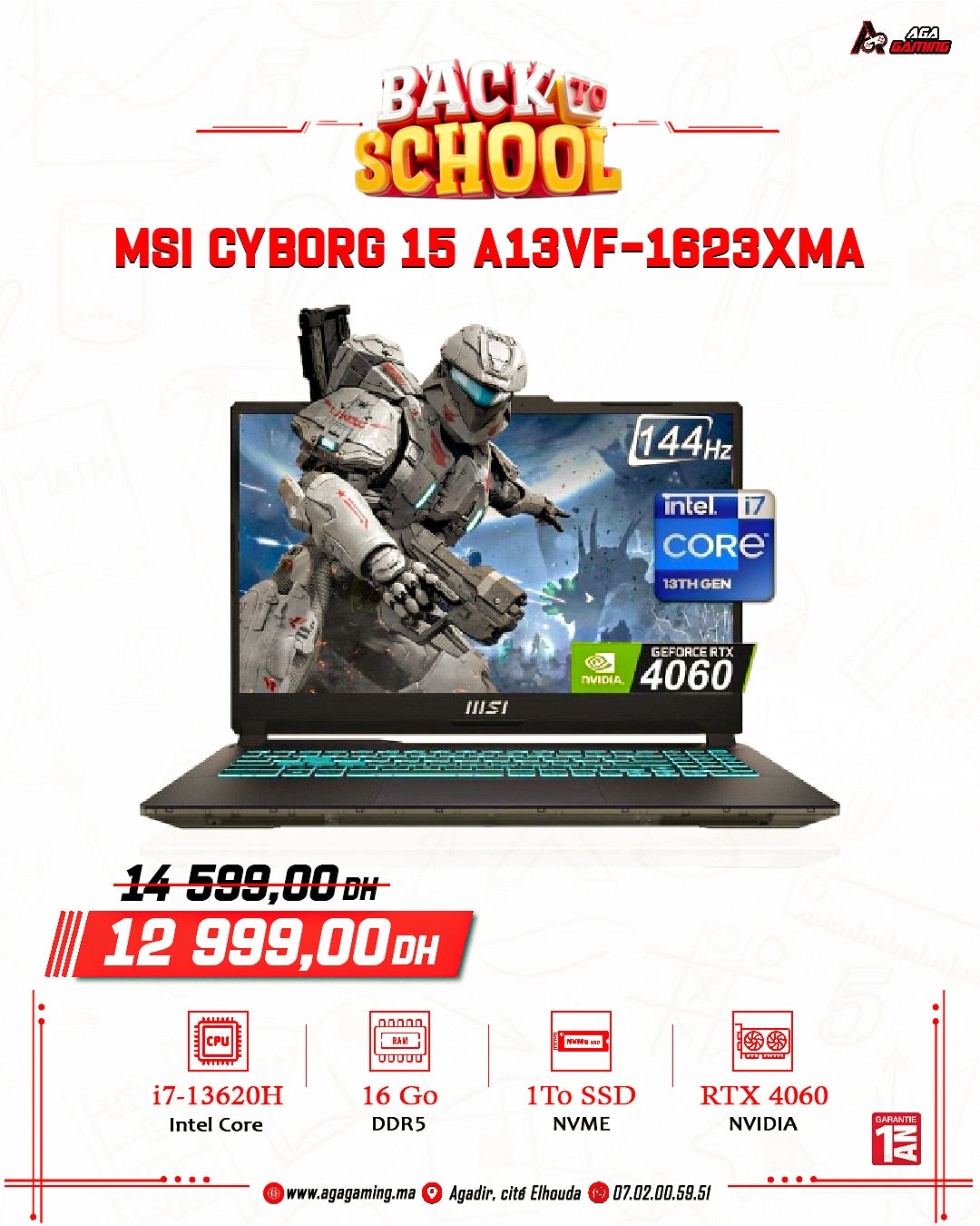 MSI CYBORG 15 A13VF-1623XMA MSI CYBORG 15 A13VF-1623XMA